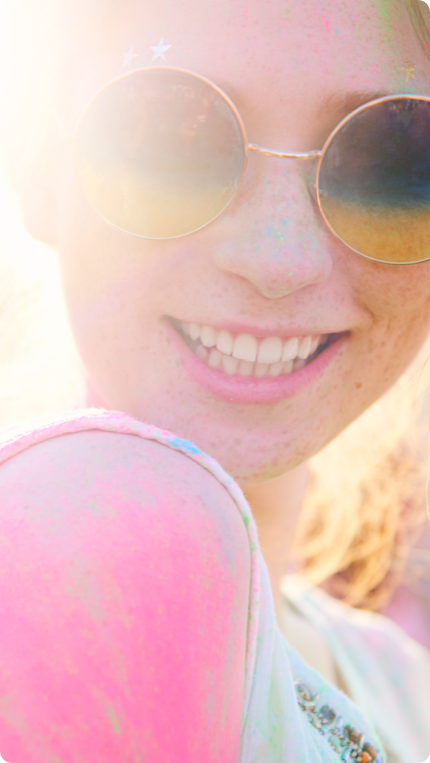 Girl with many colors