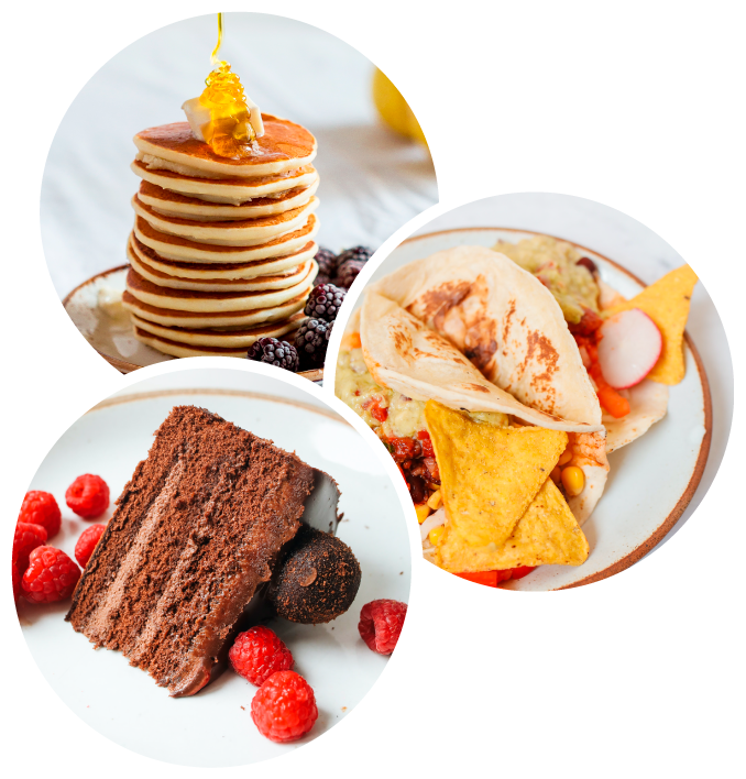 Pancakes, Tortillas, Cake