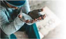 Man With Reaching Hands Photo