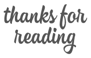 thanks for reading