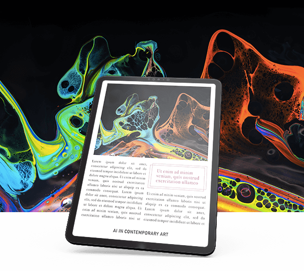 ebook and an colorful background