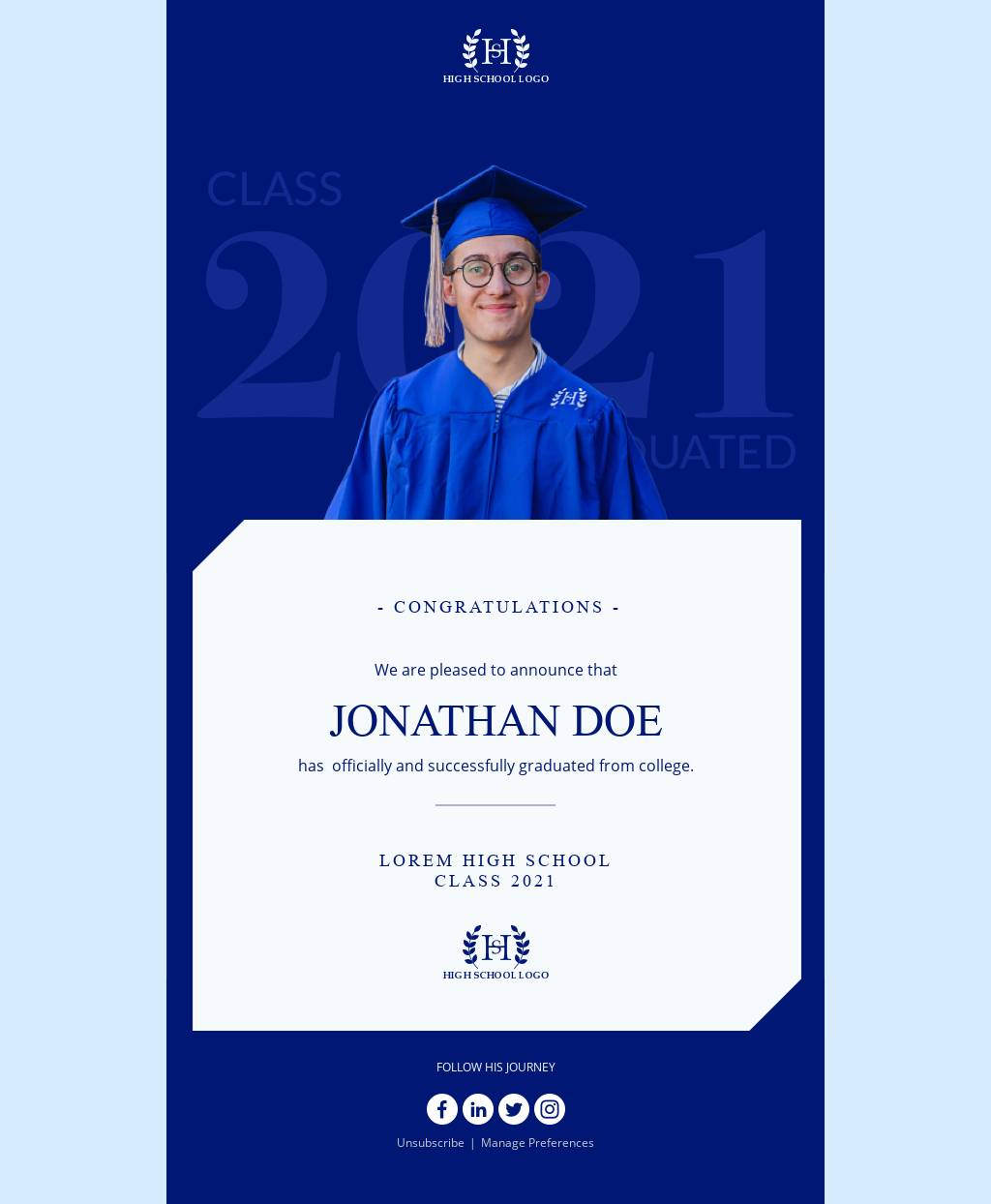 High School Graduation Announcement