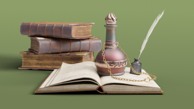 Books and antique items