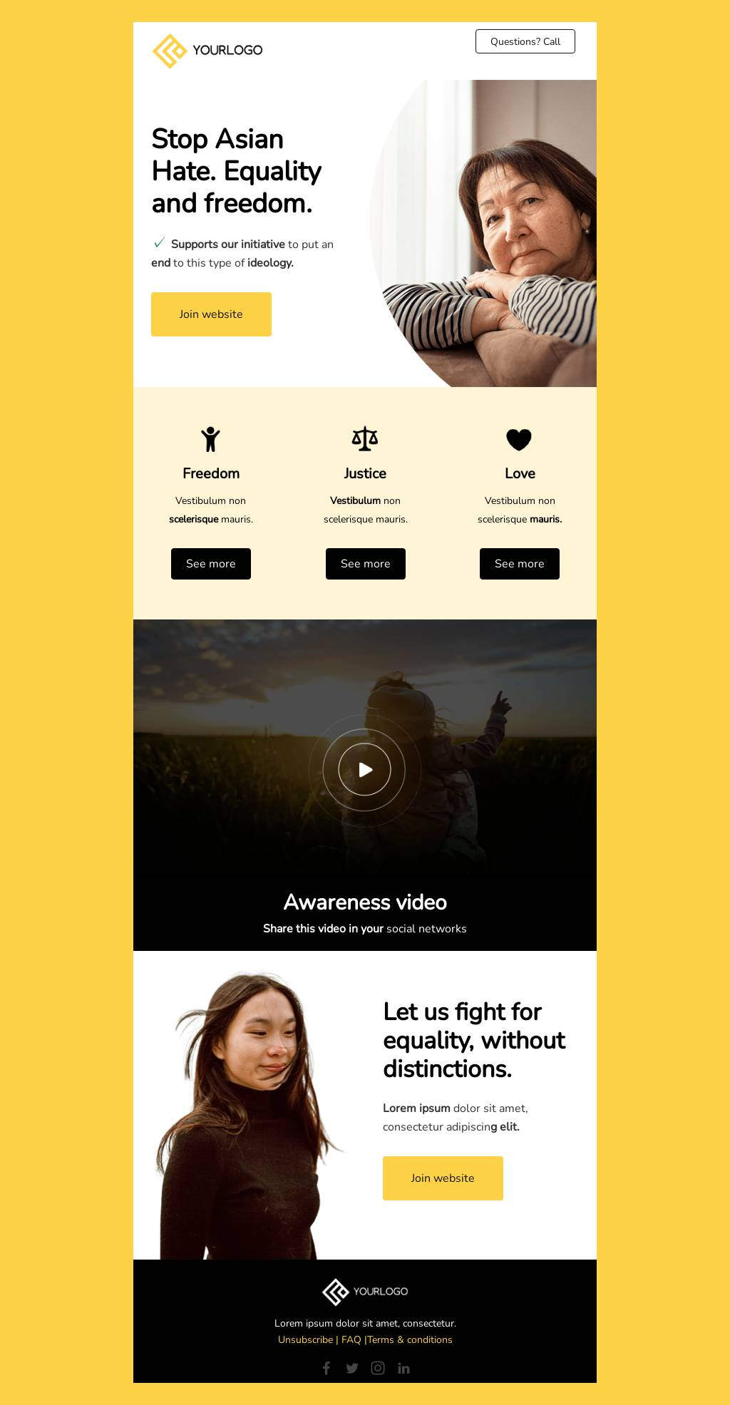 Stop Asian Hate Minimalist