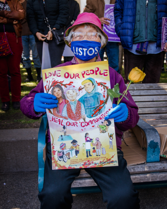 Grandmother at Peaceful Protest