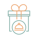 food gift line icon