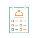 restaurant menu line icon