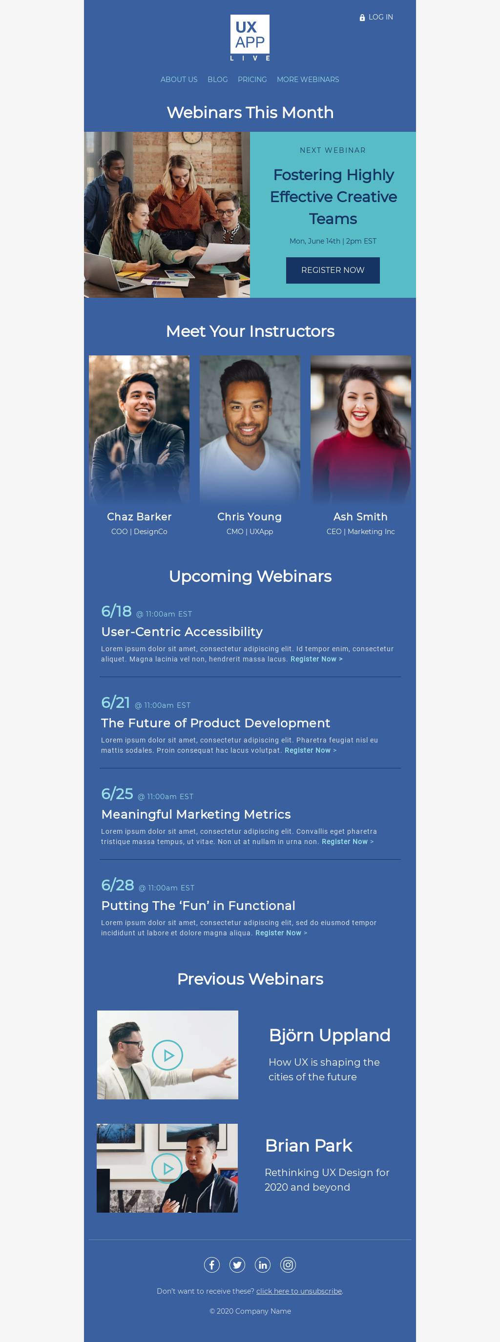 Welcome to our webinar