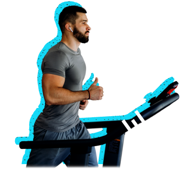 Man Running On Treadmill