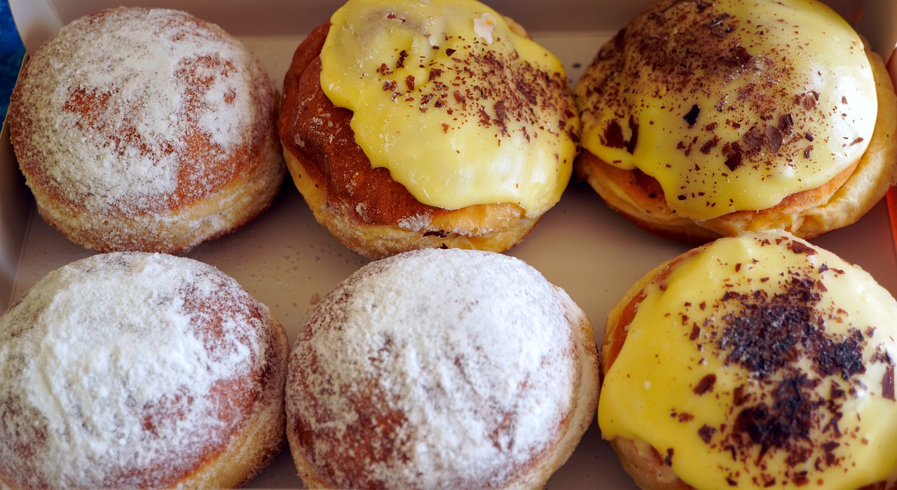 Homemade Doughnuts with powder