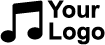 generic ''your logo'' logo with music note