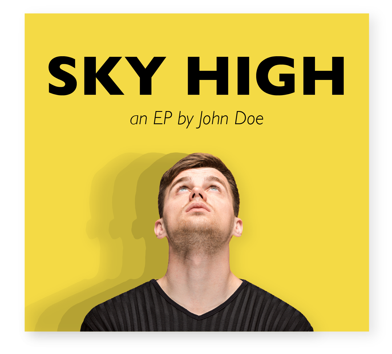 album cover, sky high by john doe
