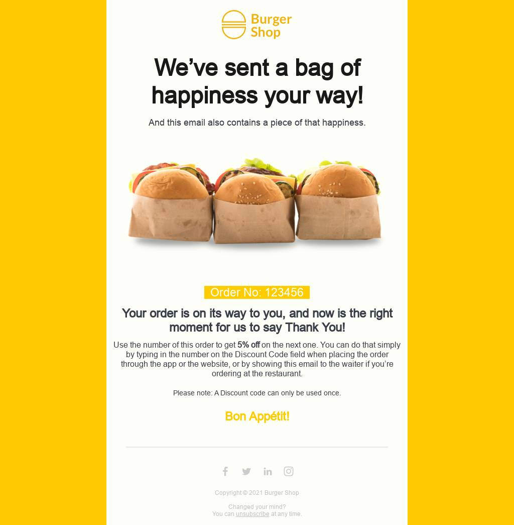 Thank You for Ordering!