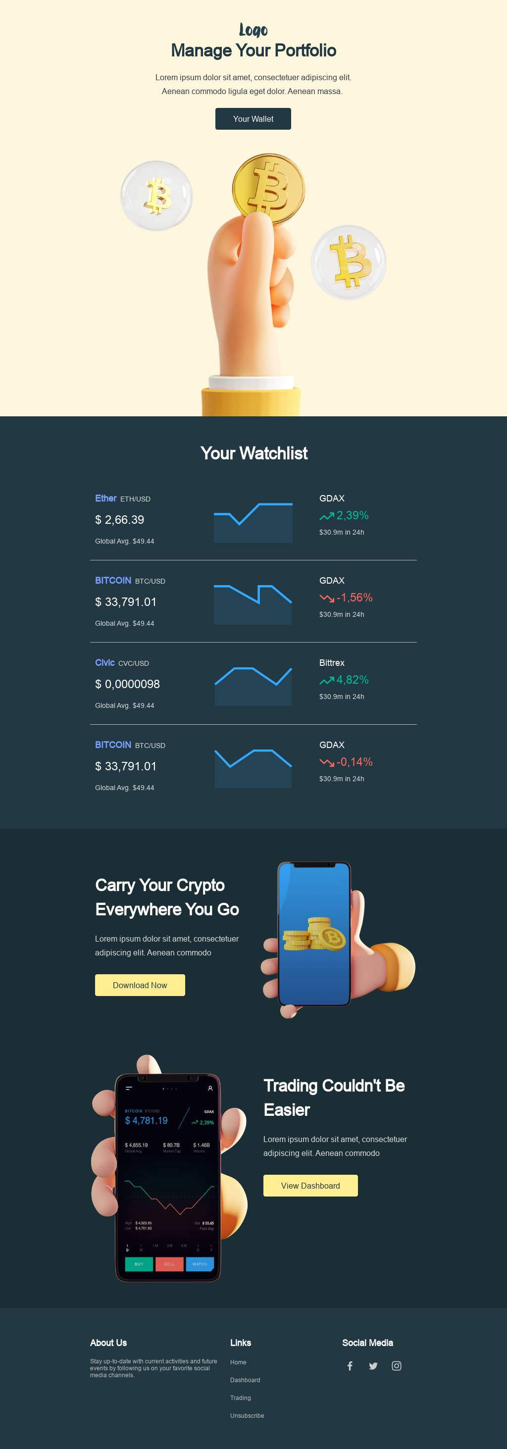 Your Monthly Crypto Performance