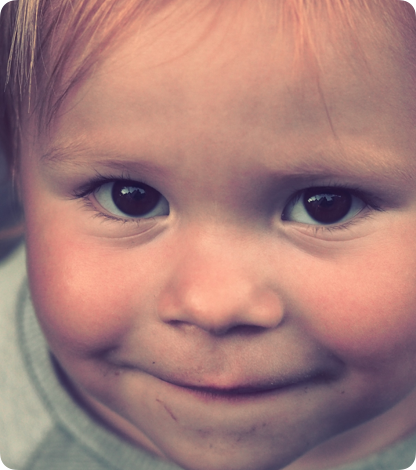 Child looking at camera