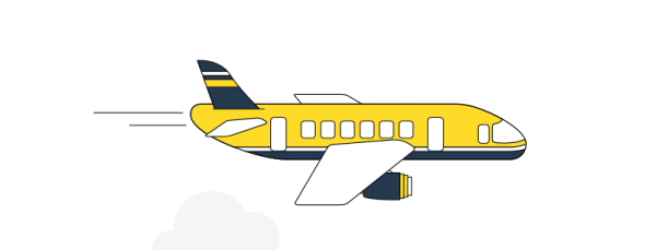 Flying Airplane Illustration