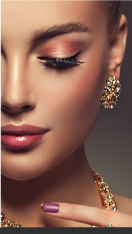 Woman Modeling Golden Earings