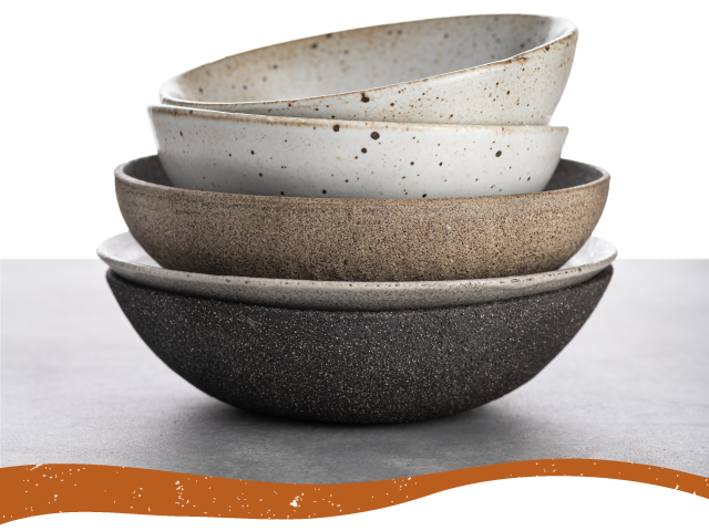 Stacked Ceramic Bowls Photo