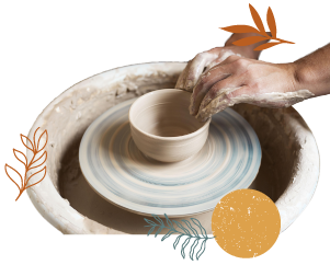 Making A Bowl On A Spinning Wheel Photo