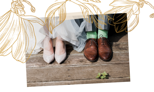 Bride and groom shoes pic