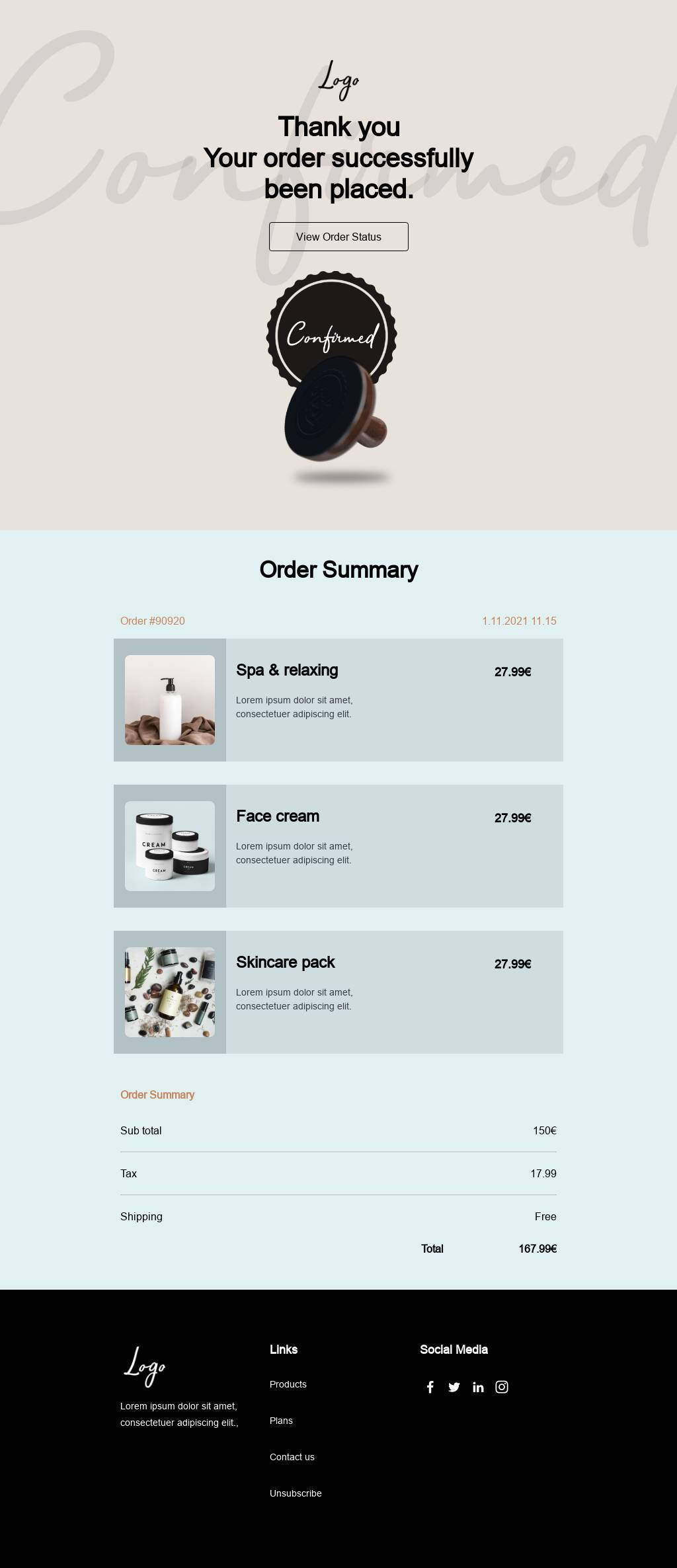 Your order is confirmed