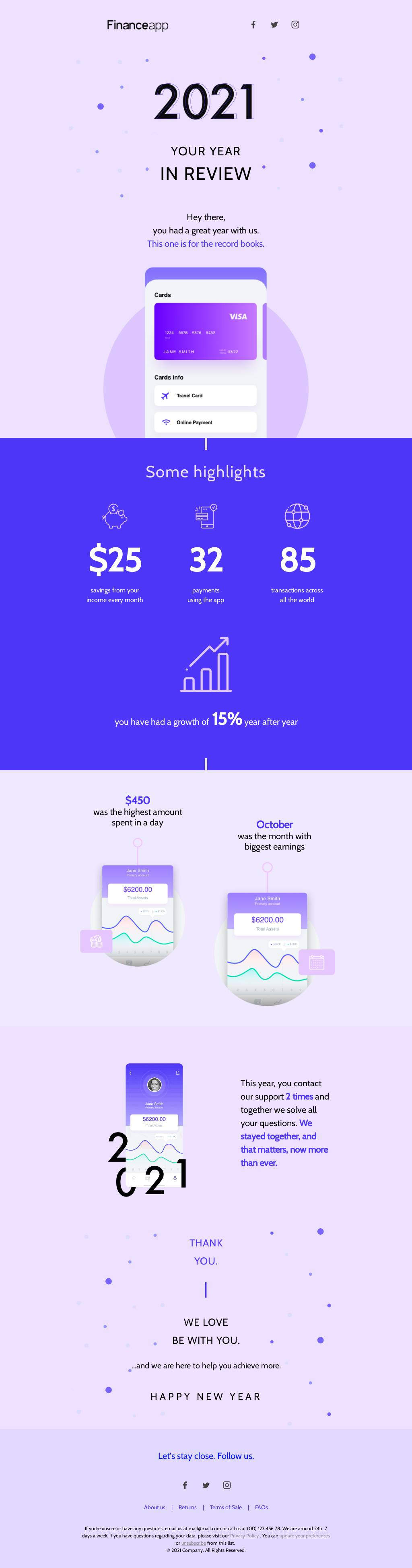 FinanceApp - Year in Review