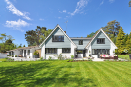 Big family house with green lawn