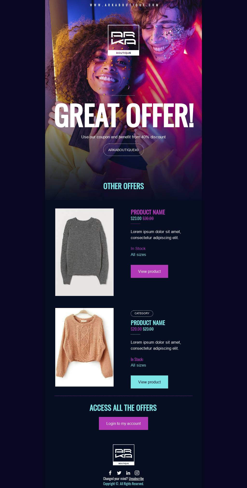 Sale Email