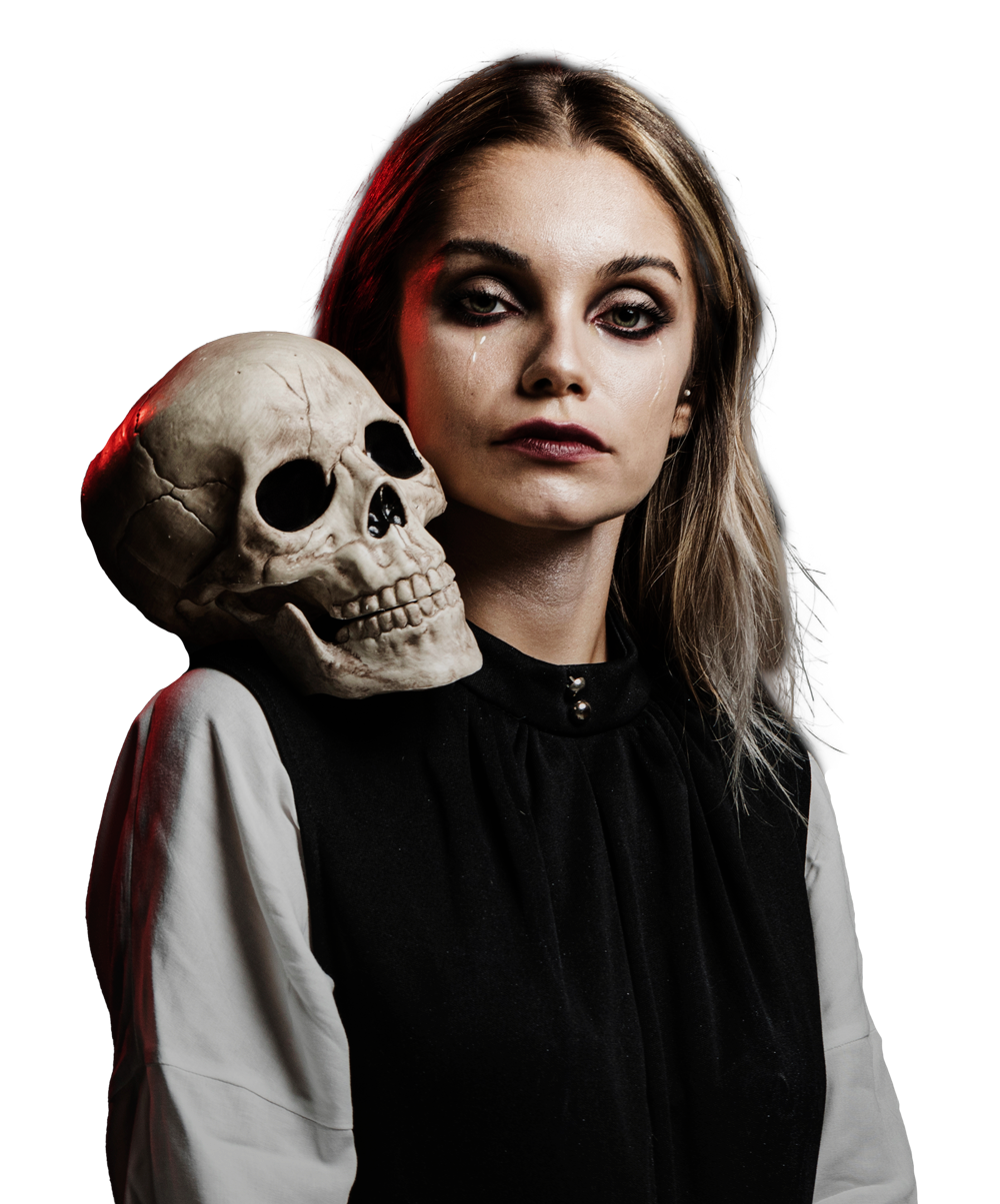 Girl and Skull