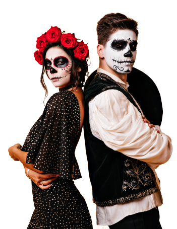 Couple With Halloween Costumes