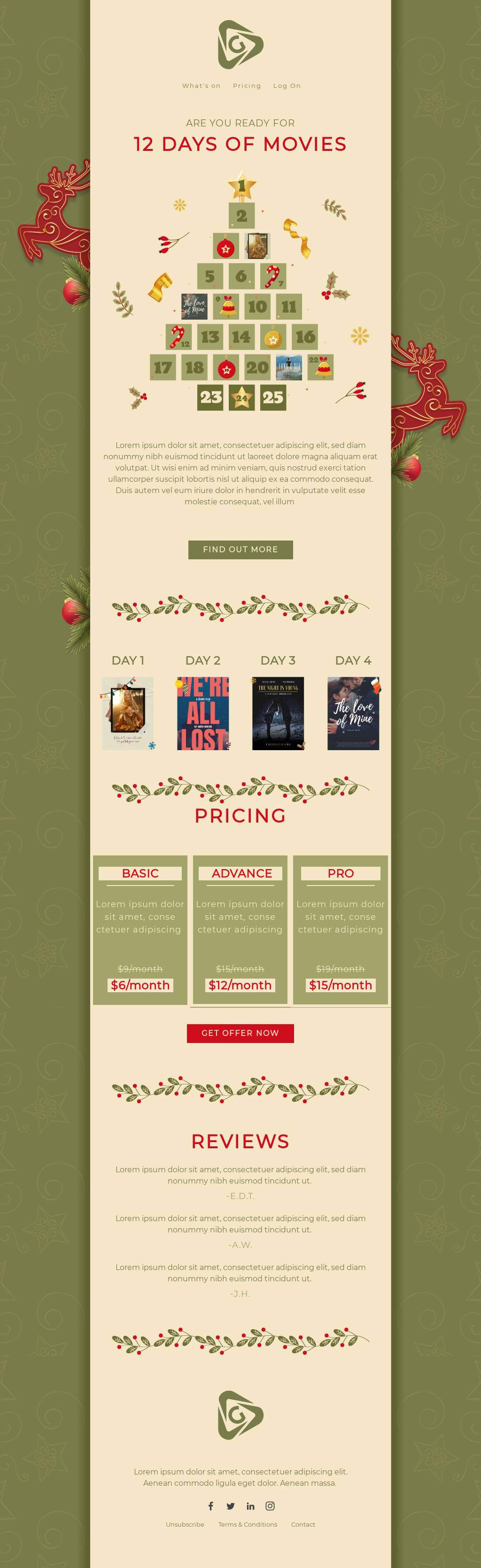 12 Days Of Movies Promotion