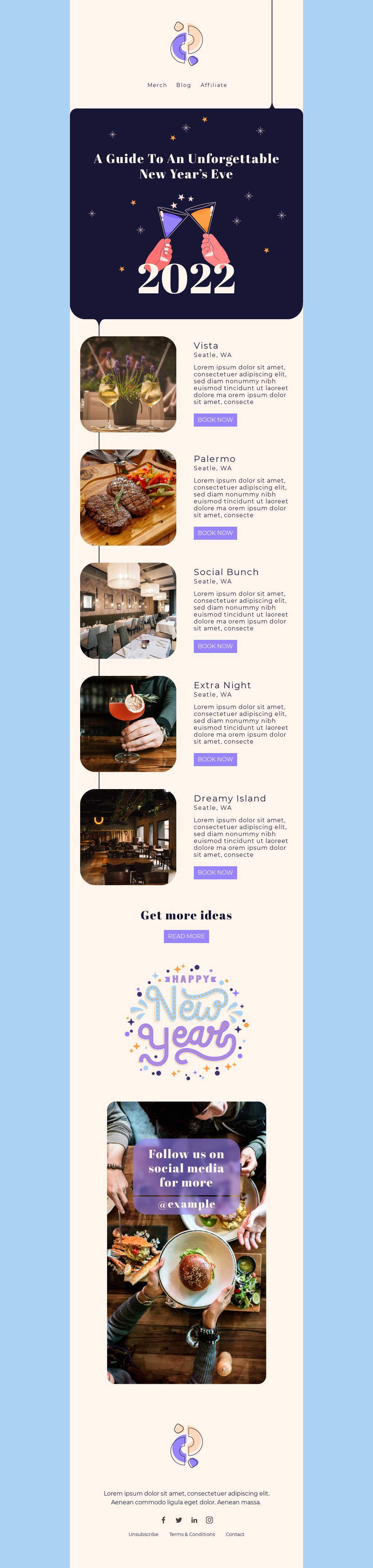 New Year's Eve Restaurant/Bar Guide