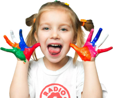 Kids with Colored Hands image