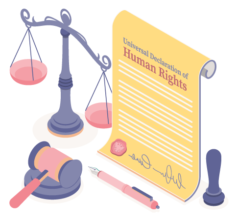 Human Rights Declaration Illustration