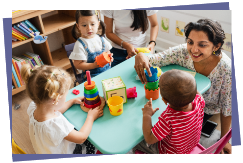 Woman Playing With Children Photo