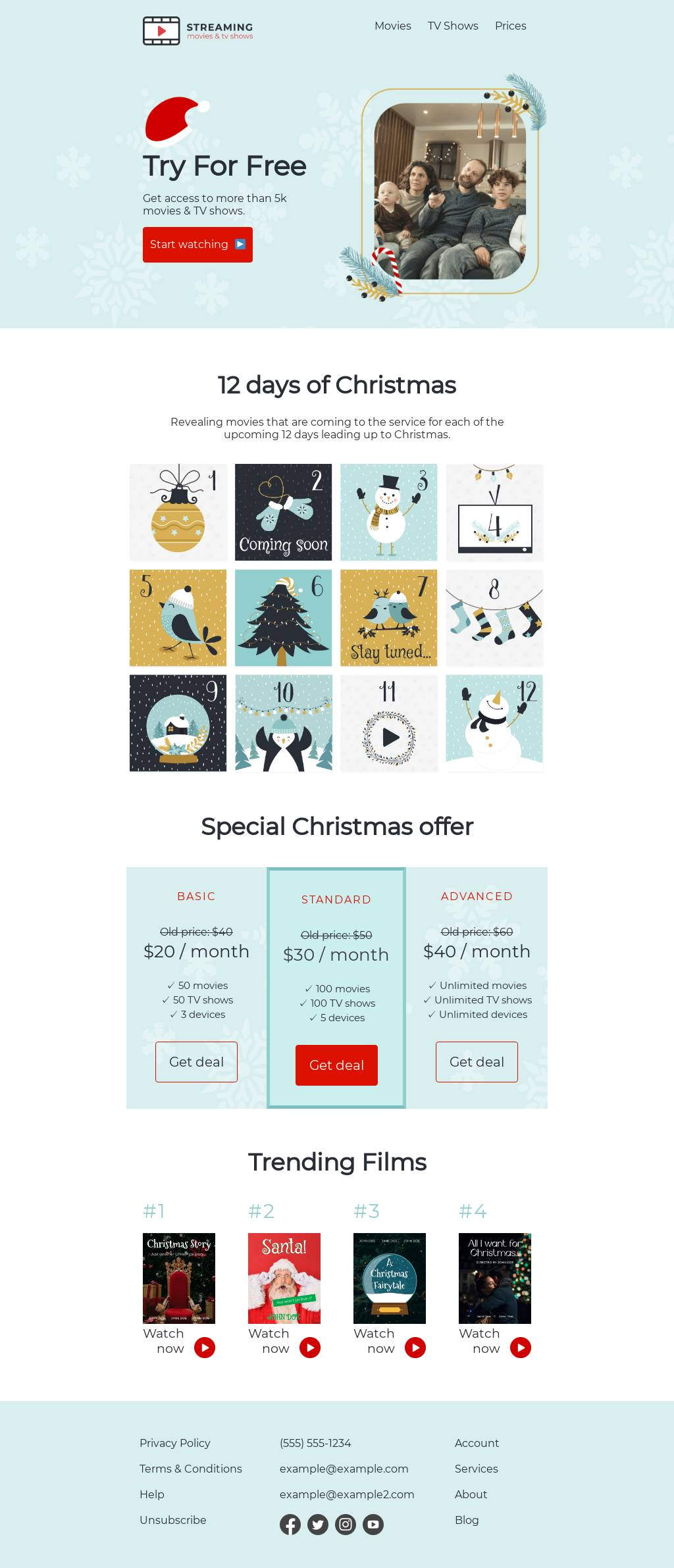 Christmas Promo Email