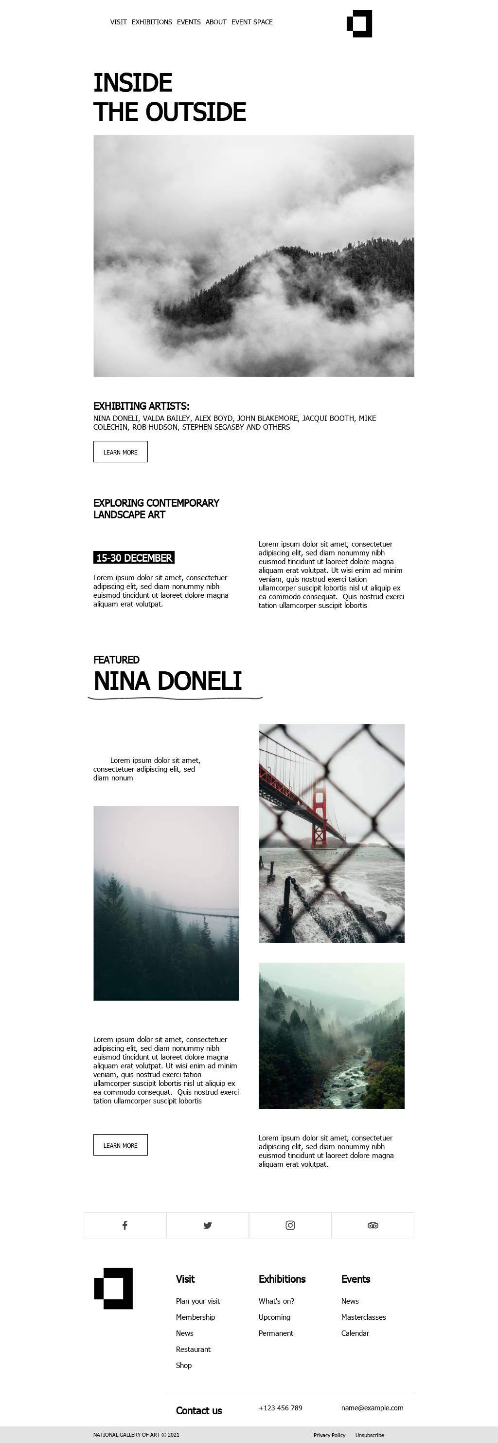 Gallery Exhibition Launch Email