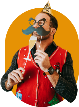 guy with ugly sweater