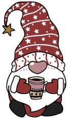 Gnome Holding Mug Illustration