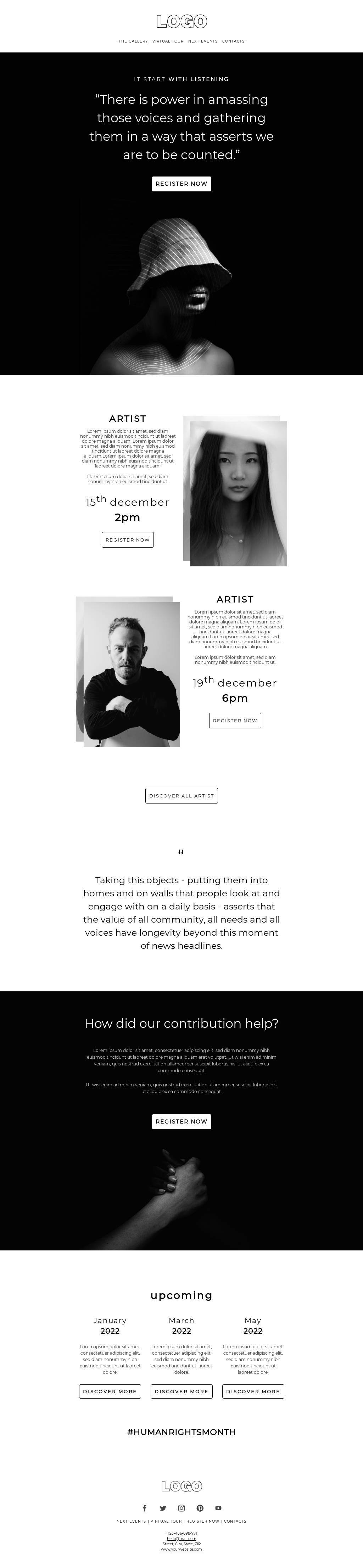 Gallery exhibition for human rights month
