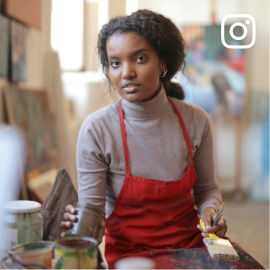 Social media image of a black female artist