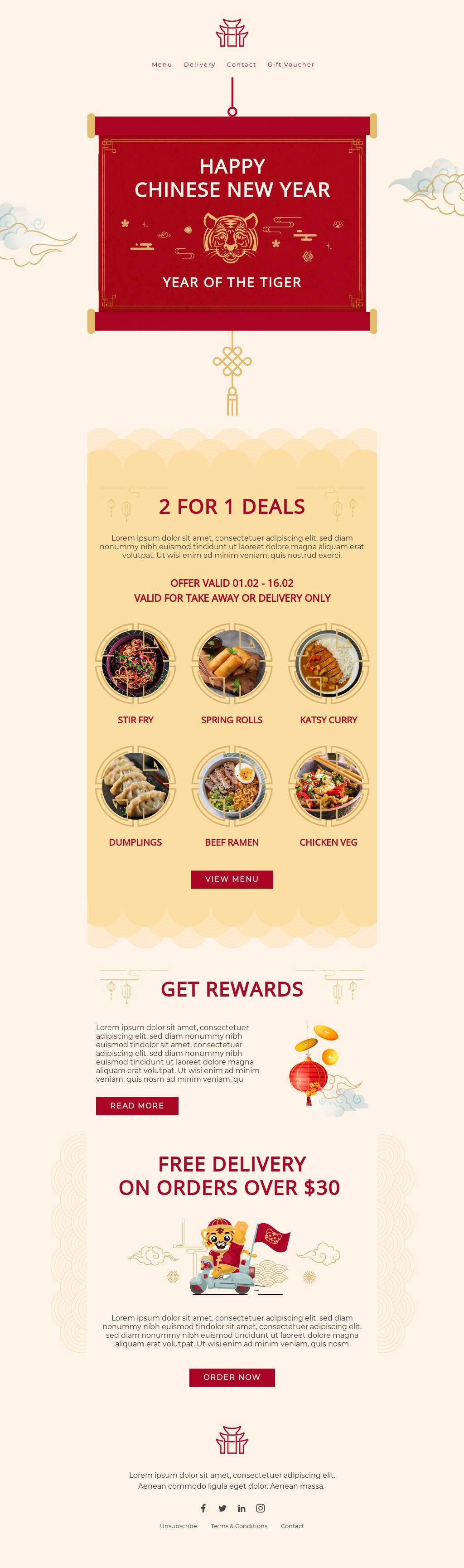 Chinese New Year Take Away Deals