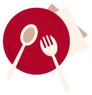 Plate With Cutlery Illustration