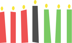 Kwanzaa illustrated candles