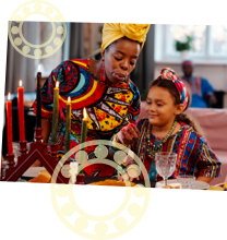 People celebrating Kwanzaa