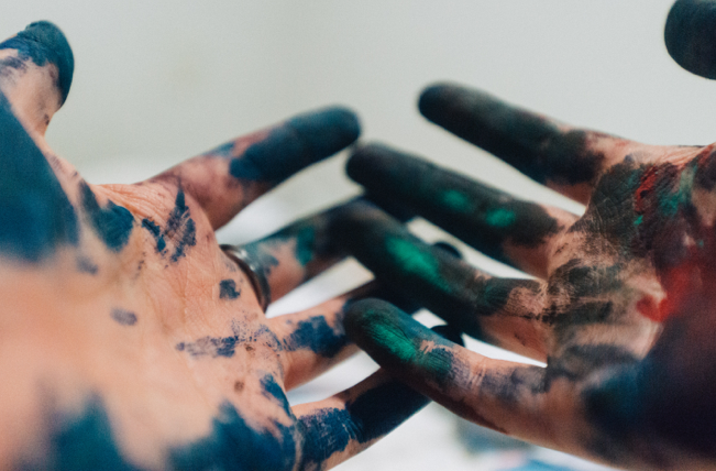 painted hand