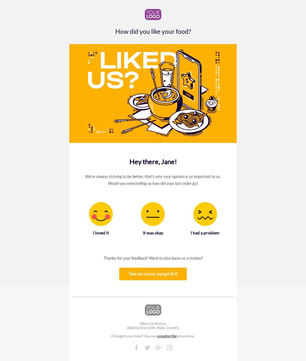 Liked Us? Give Us Your Feedback