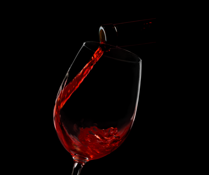 wine being poured into glass
