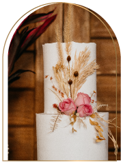 Cake With Dry Flowers