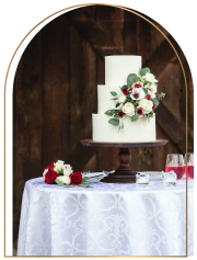 White Cake On Stand